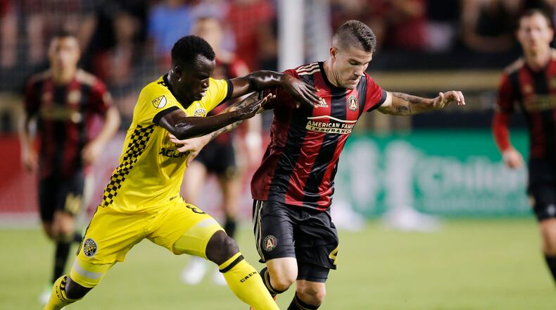 Atlanta United defender Greg Garza is looking forward to facing San Jose’s Chris Wondolowski. (AP Photo/John Bazemore)