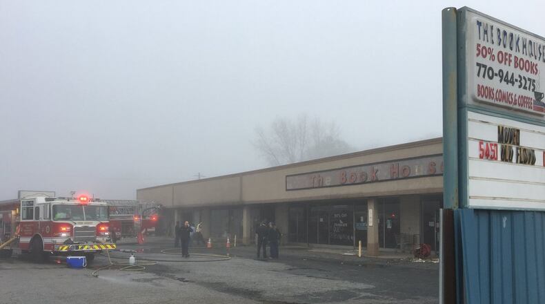 A fire damaged a thrift store in Cobb County.