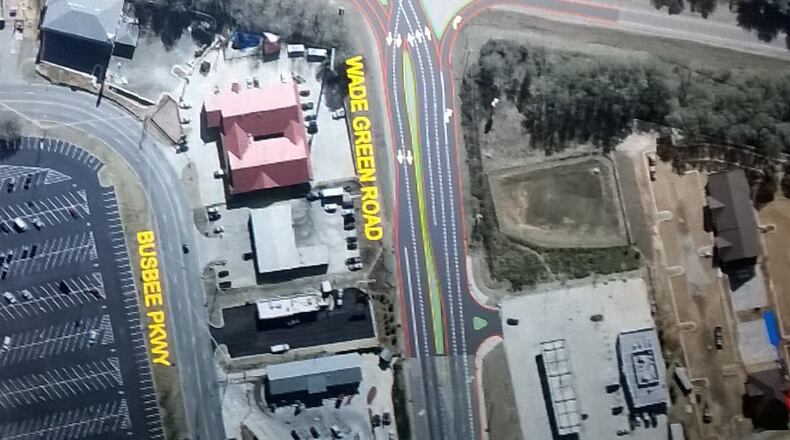 Among the time extensions for seven Georgia Department of Transportation projects in Cobb County is the I-75 at Wade Green Road Diverging Diamond Interchange for June 1, 2019. Courtesy of Cobb County