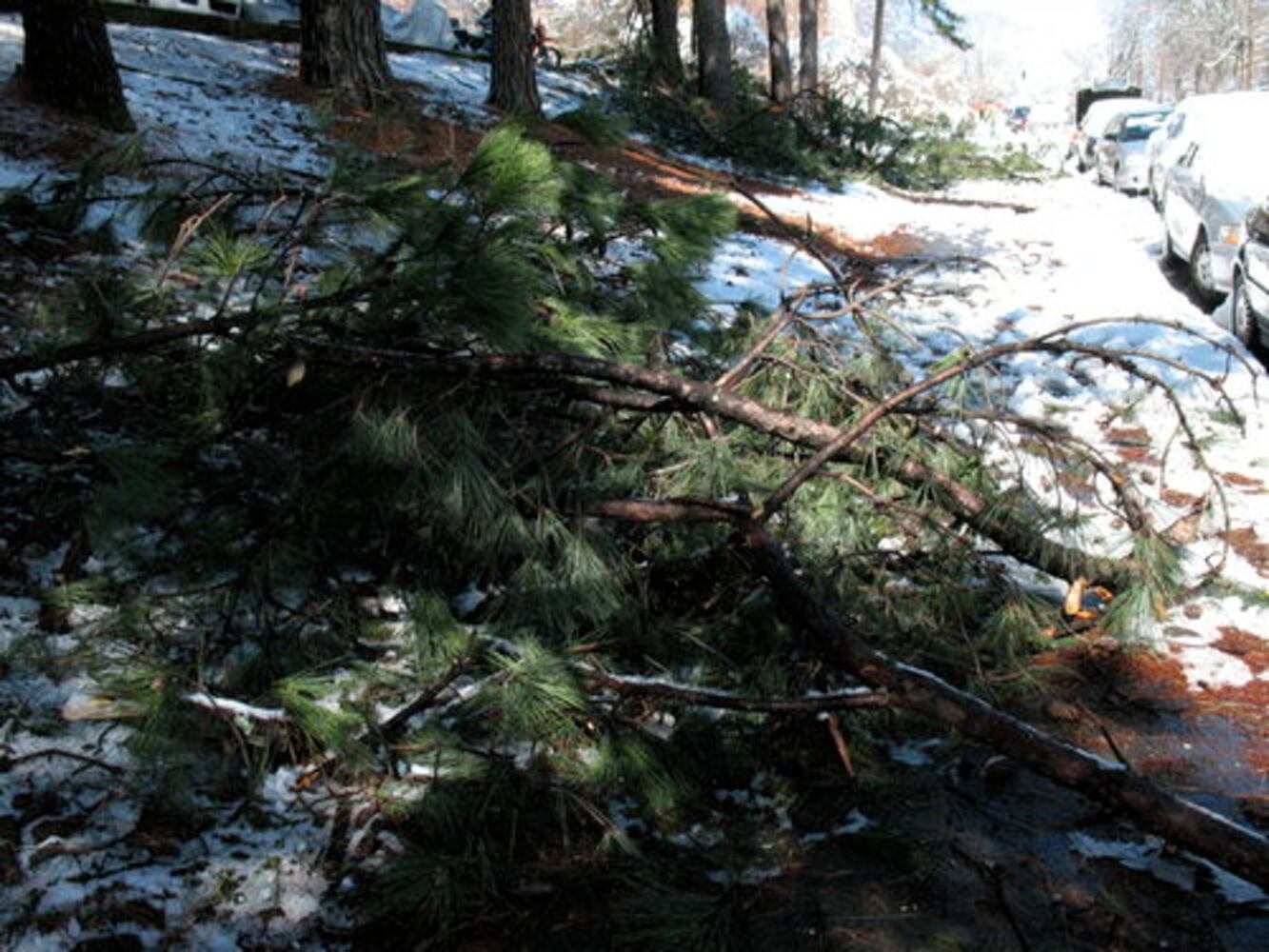 Snowstorm aftermath: Ice and fire