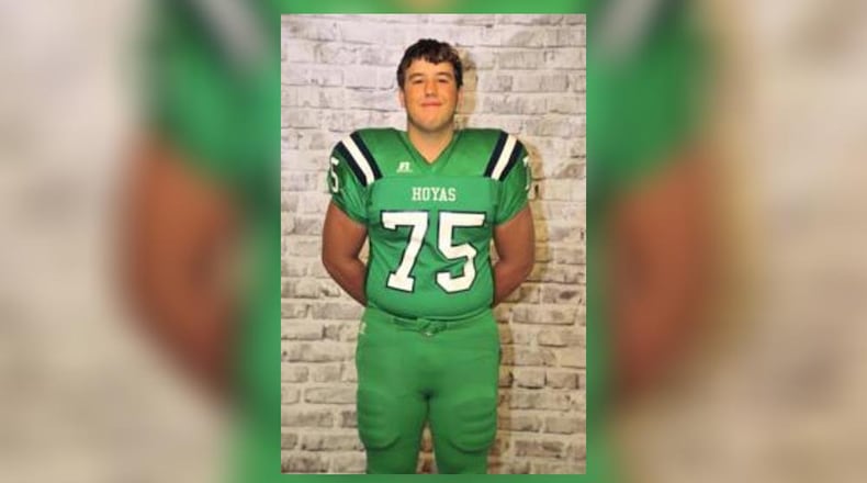 Mason Tompkins (Credit: HarrisonHoyaFootball.com)