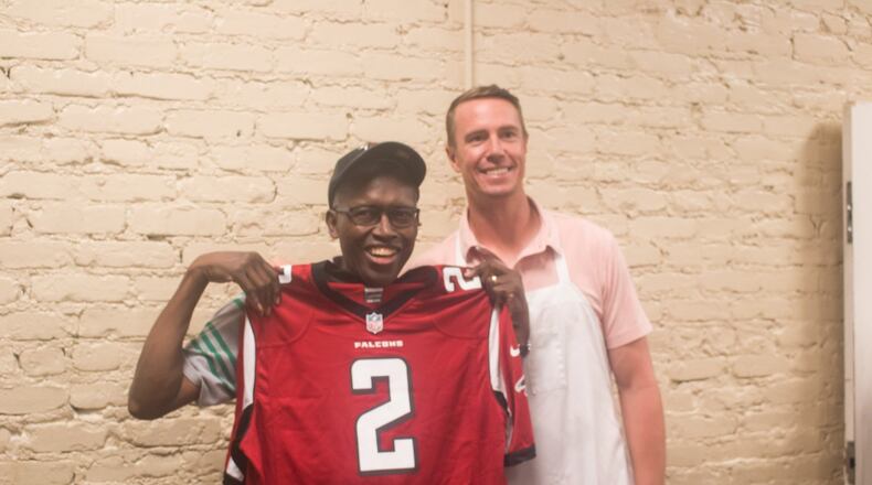 During his 32 years as kitchen director at Crossroads Community Ministries, Clyde Corbin, met a number of altruistic celebrities and athletes helping Atlanta’s homeless community, including Atlanta Falcon quarter Matt Ryan. CONTRIBUTED.