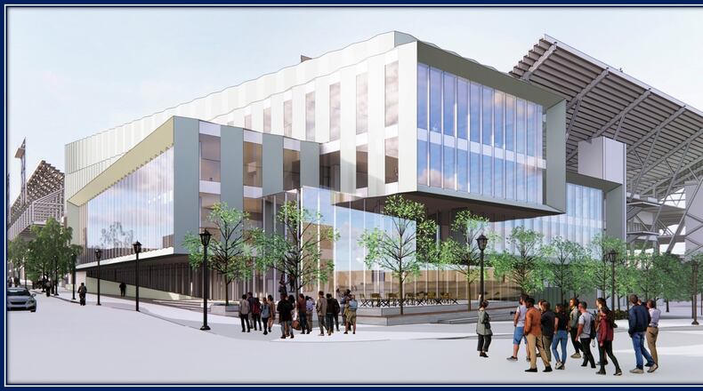 An artist's rendering of the renovation of Georgia Tech's Edge Athletics Center. The University System of Georgia's Board of Regents approved the project Wednesday. (Georgia Tech Athletics)