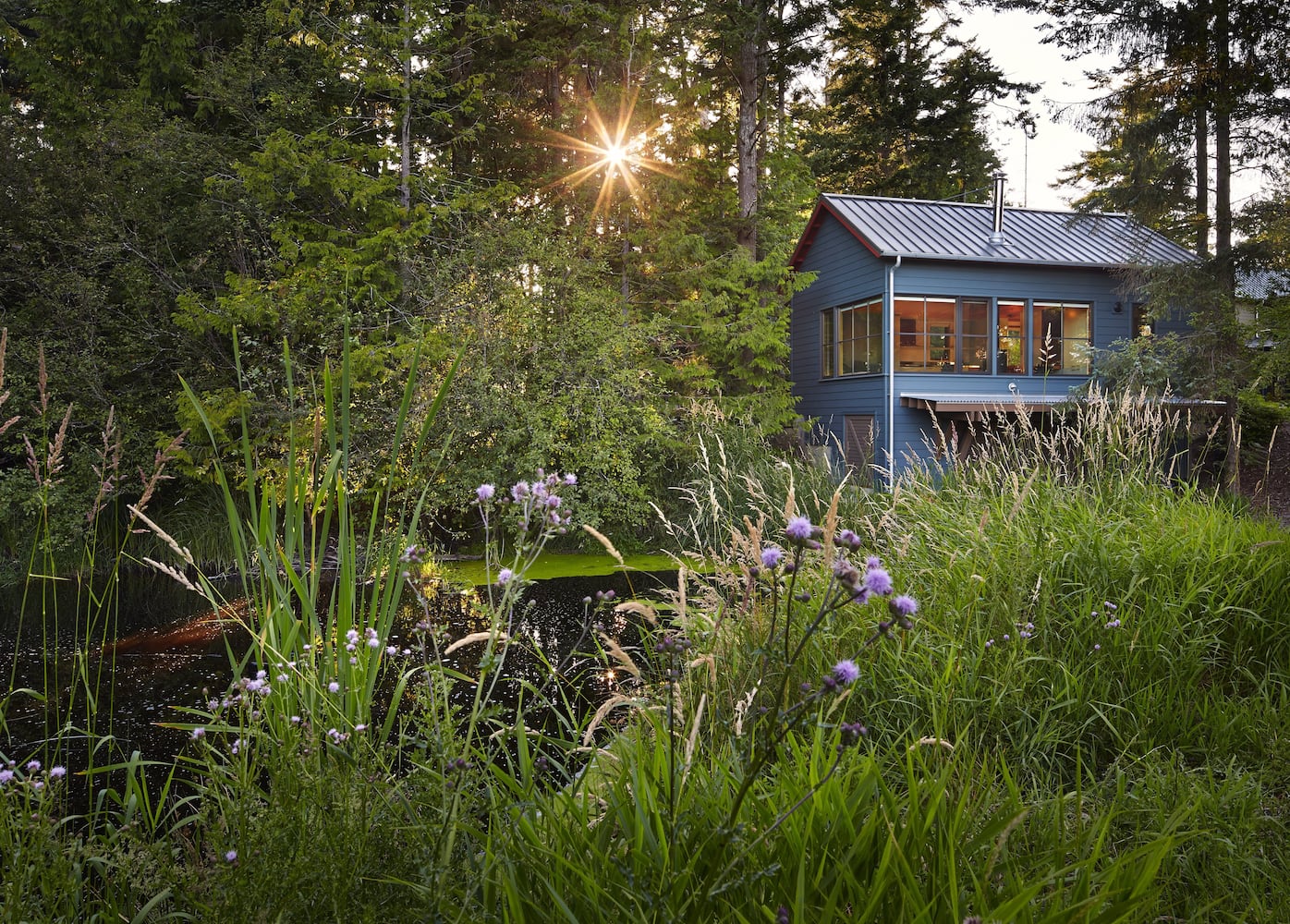 He wants forest, she wants beach; house offers both