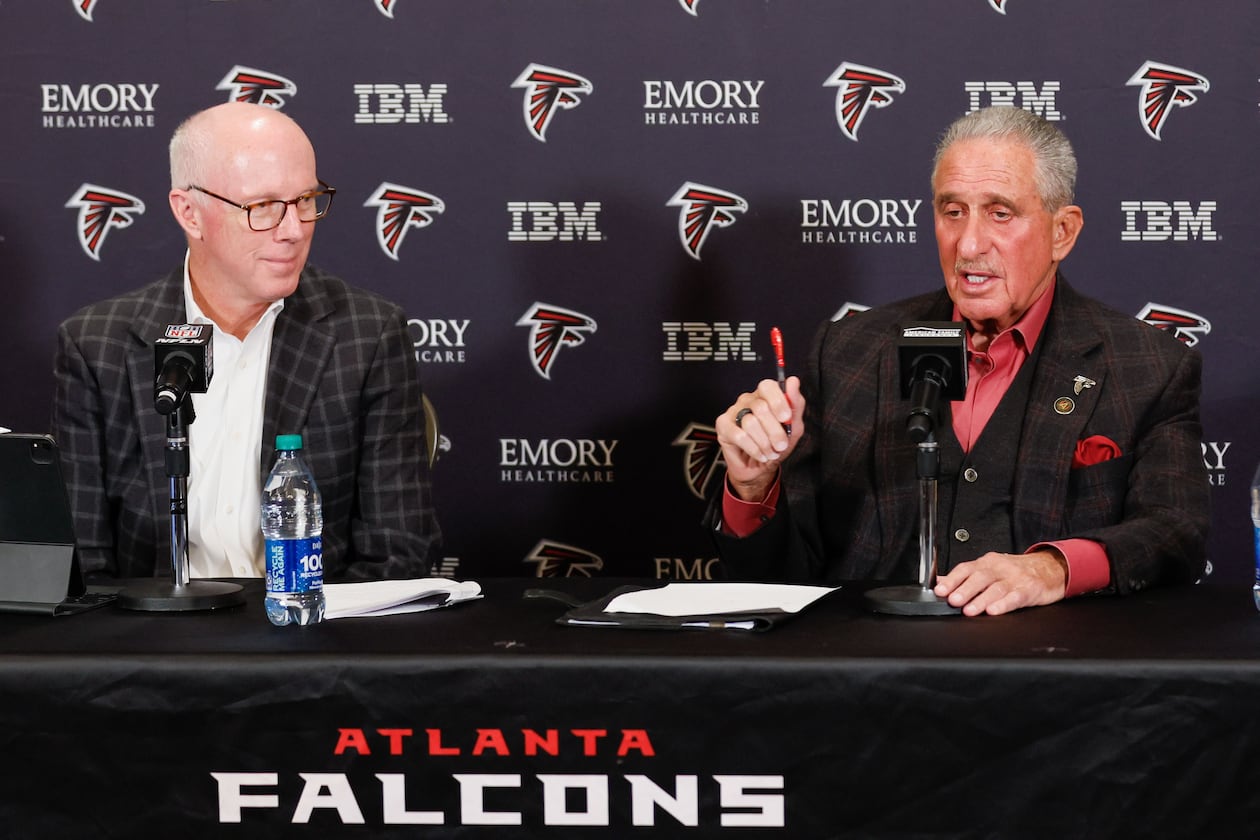 Falcons owner Arthur Blank will have some important decisions to make at both head coach and general manager after what is likely to be the eighth consecutive losing season. (Miguel Martinez/AJC)