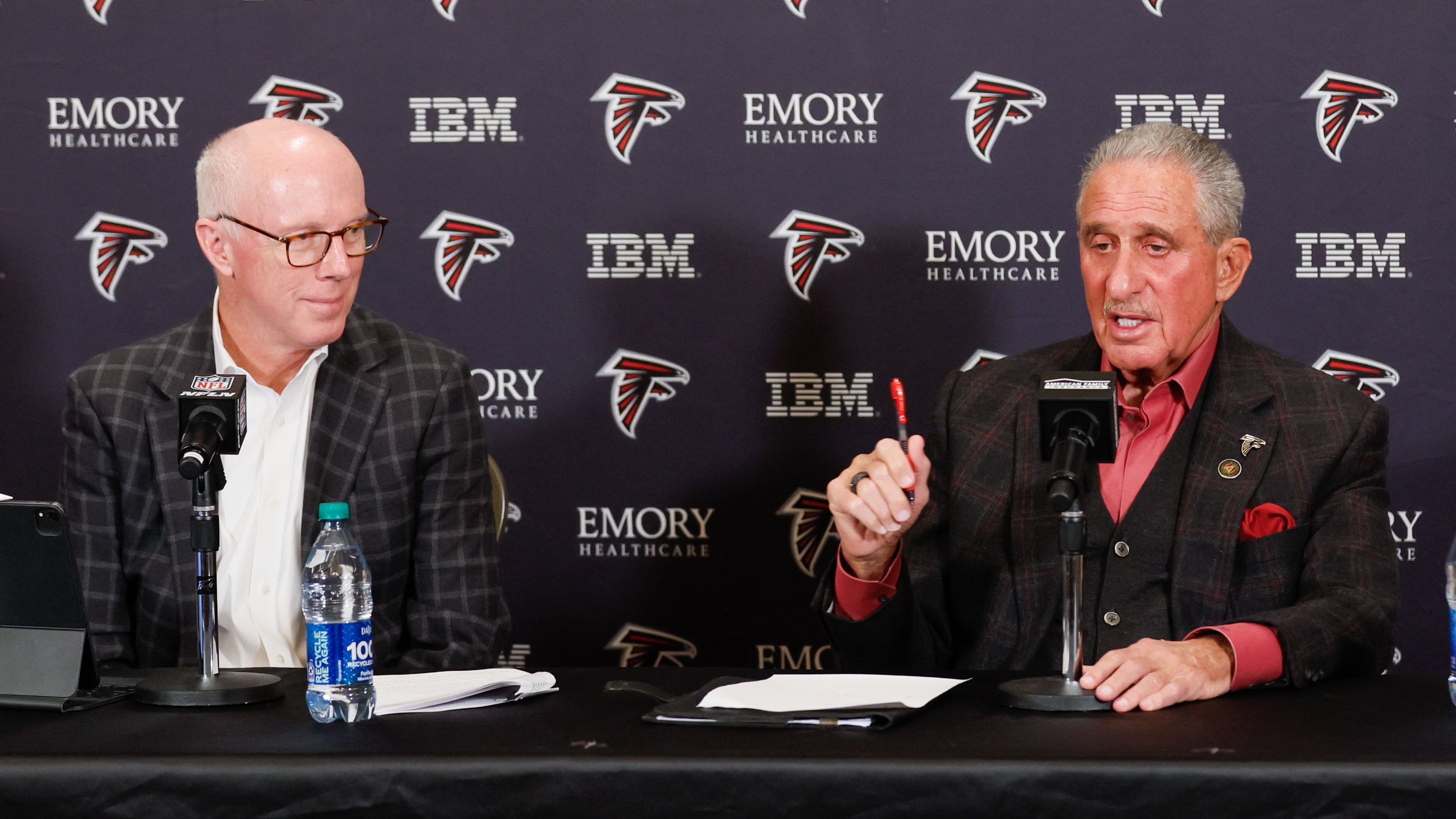 Falcons owner Arthur Blank will have some important decisions to make at both head coach and general manager after what is likely to be the eighth consecutive losing season. (Miguel Martinez/AJC)