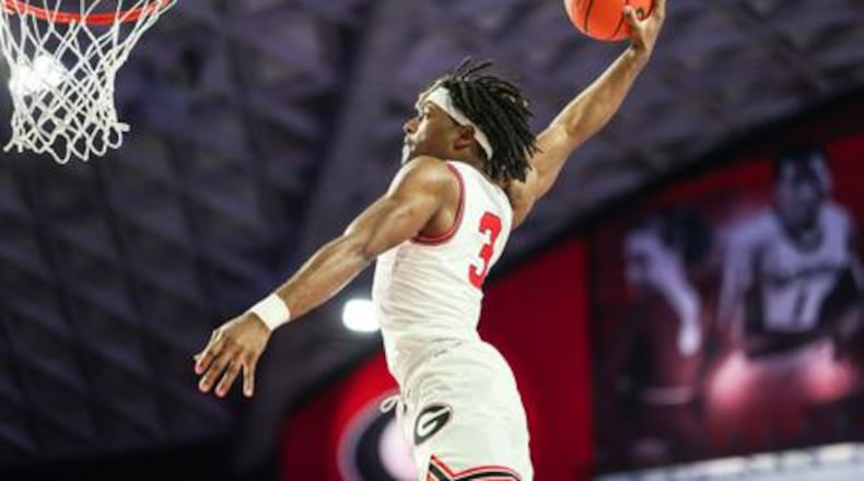 Georgia during a game against Western Carolina at Stegeman Coliseum in Athens, Ga., on Monday, Dec. 20, 2021. (Photo by Mackenzie Miles)