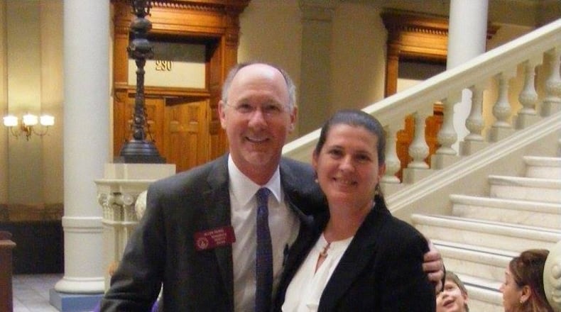 Melisa Searcy and her daughter, Angel, were at the state Capitol in February with state Rep. Allen Peake, R-Macon. They were supporting a push to allow growing medical marijuana in Georgia.