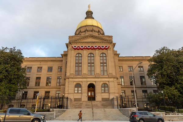 The state Capitol is seen on first day of the Georgia General Assembly in Atlanta on Monday, January 9, 2023.   (Arvin Temkar/The Atlanta Journal-Constitution)