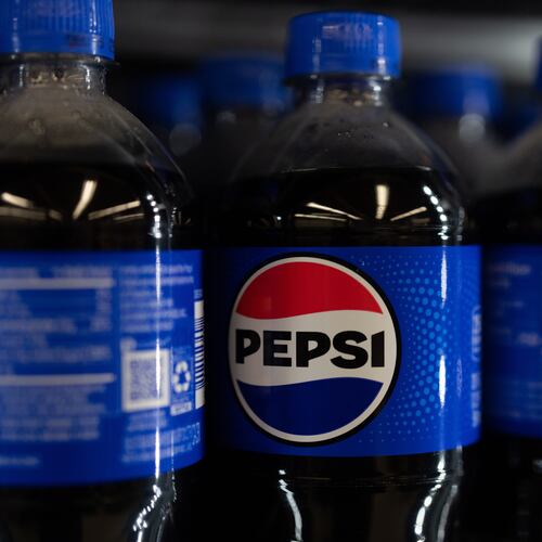 Bottles of Pepsi are displayed for sale at Hawthorne Market on Tuesday, Jan. 6, 2026, in Portland, Ore. (AP Photo/Jenny Kane)