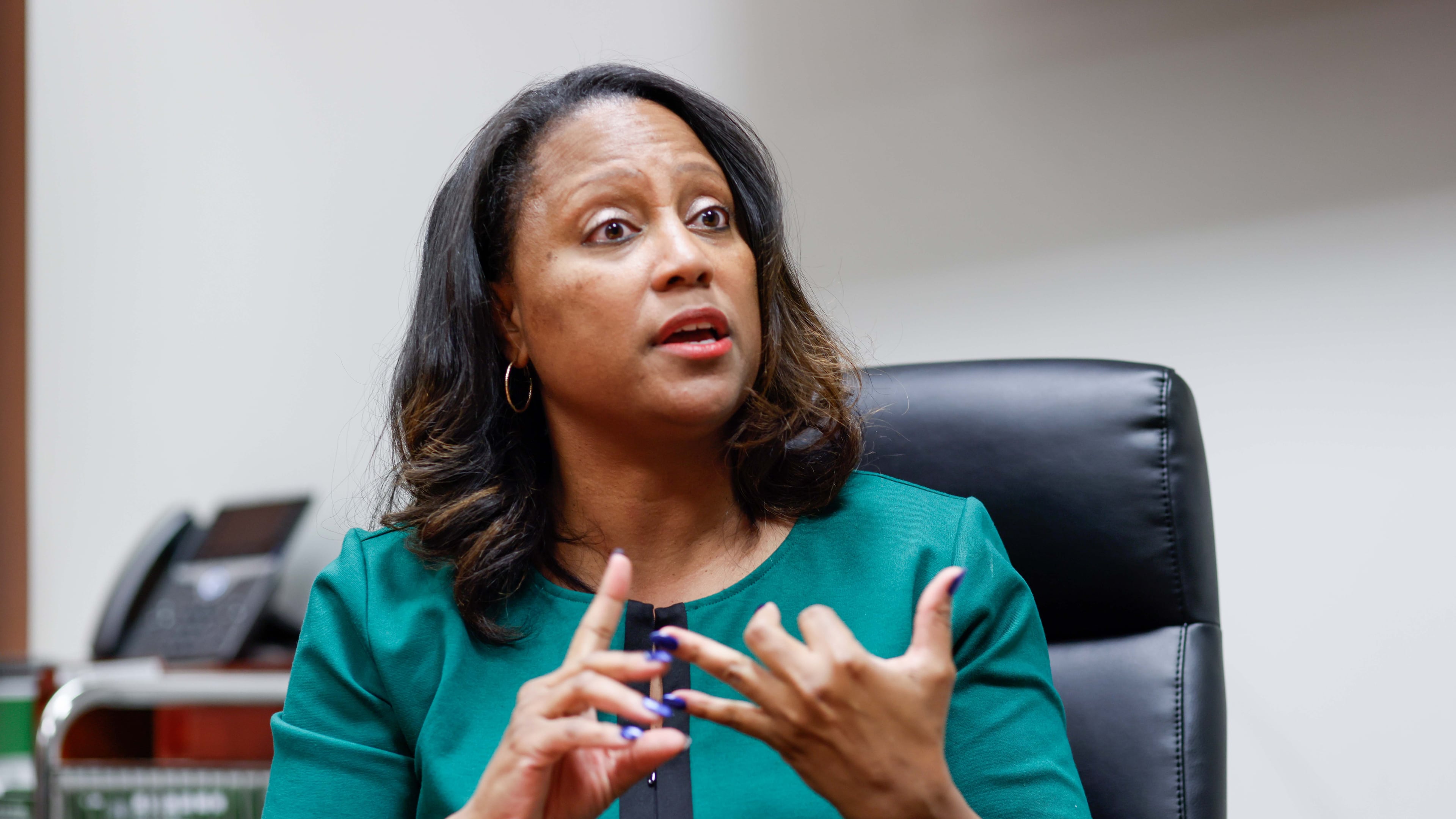 Fulton County Judge Shukura Ingram, seen here in 2024, issued a permanent injunction delaying the state of Georgia from pursuing the executions of a group of death row inmates protected by a pandemic-era agreement. (Miguel Martinez/AJC 2024)