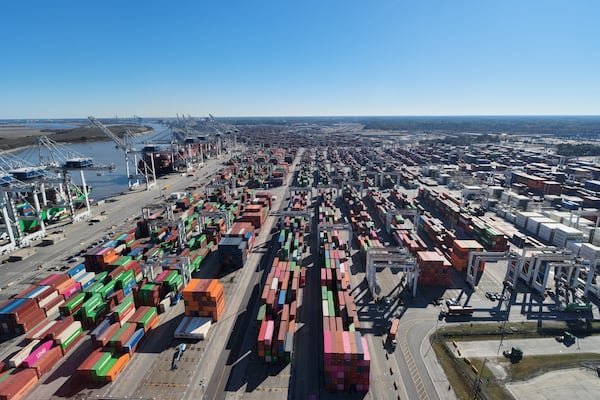 Every wide shot of the Savannah port inspires a tiny crisis of scale. Too complex for a single person to fathom. (Courtesy of Georgia Ports Authority)