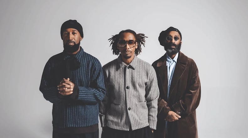 Oakland-bred trio Tony! Toni! Toné! (from left to right: Timothy Christian Riley, Raphael Saadiq, and D'Wayne Wiggins) is on their first tour in 25 years. The group stops in Atlanta on Oct. 22, 2023. Photo credit- David “Odiwams” Wright