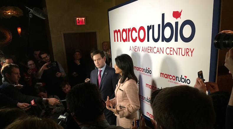 GOP presidential hopeful Marco Rubio and S.C. Gov. Ni