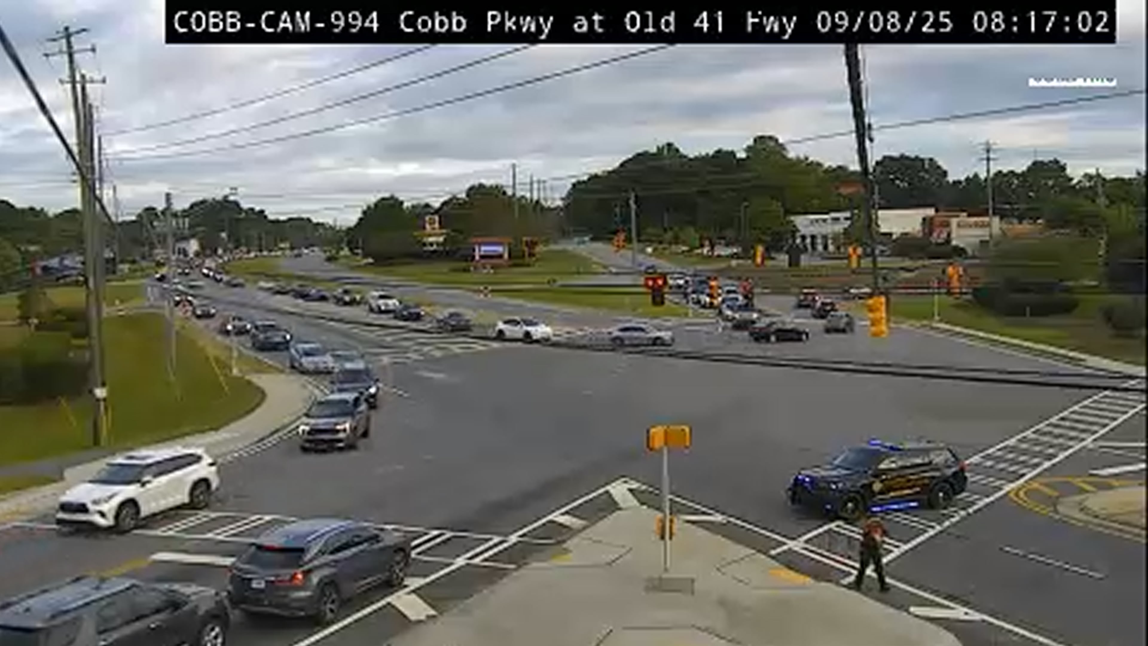 Cobb Parkway lanes have reopened after a crash that killed a pedestrian Monday morning. (Georgia Department of Transportation)