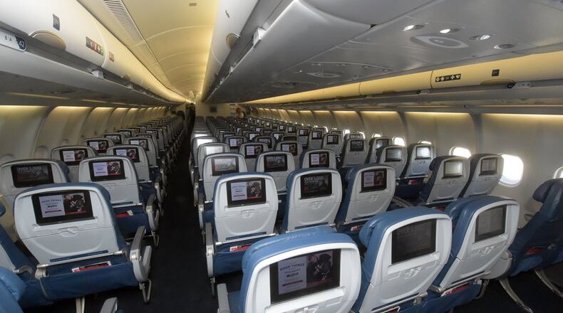 The main cabin of the A330-300. KENT D. JOHNSON / AJC file photo