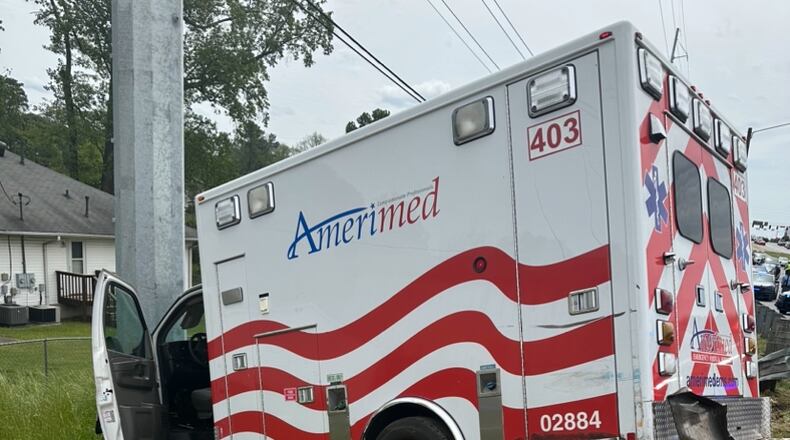 The ambulance was stopped when a state trooper performed a PIT maneuver on Tara Boulevard.