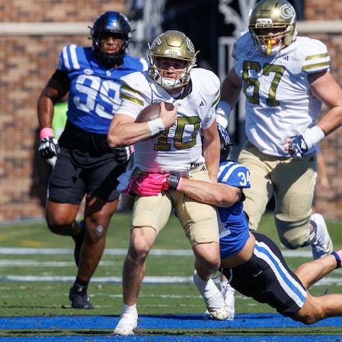 Georgia Tech and Georgia have not met with a national championship within reach for both teams since 1942, but it's within reach this year. And the rivals are on parallel paths to get there, finding ways to win when it's not always pretty. (Ben McKeown/AP)
