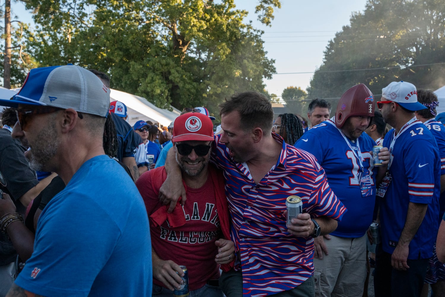 Photos of Bills fans tailgating before Falcons game 10/13/25