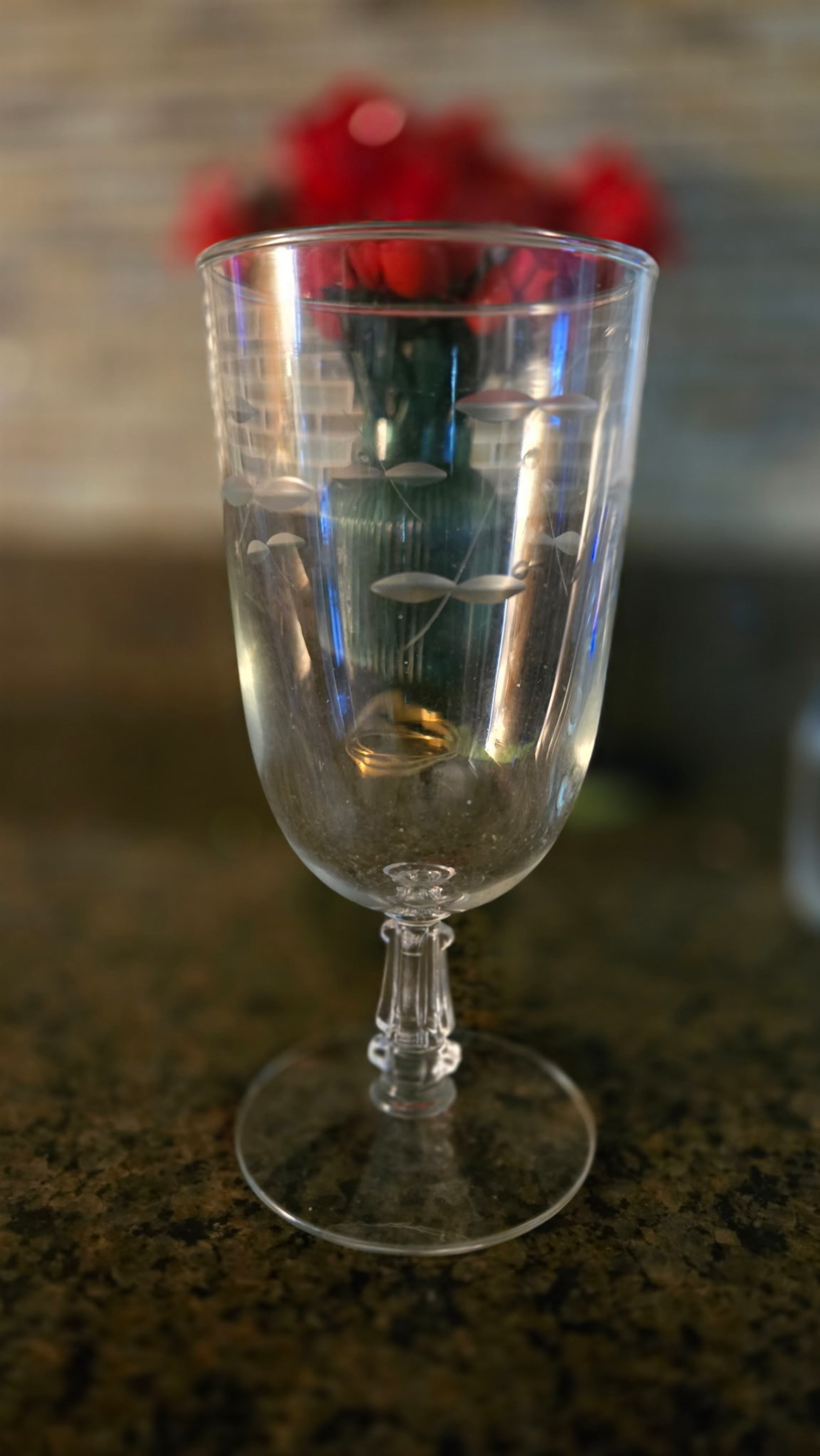 One of Barriere's sentimental pieces is a lemonade pitcher and set of glasses (one shown here) she found with her mother at an estate sale. (Courtesy of Tiffanie Barriere)