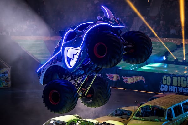 The new Rhinomite souped-up vehicle debuts at the Hot Wheels Monster Trucks Live show at State Farm Arena on Saturday and Sunday. (Courtesy of Hot Wheels Monster Trucks Live)