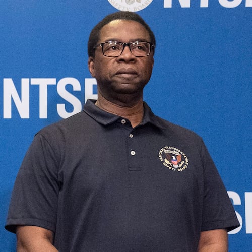 FILE - National Transportation Safety Board member Alvin Brown participates in a news conference, March 27, 2024, in Linthicum Heights, Md. (AP Photo/Alex Brandon, File)