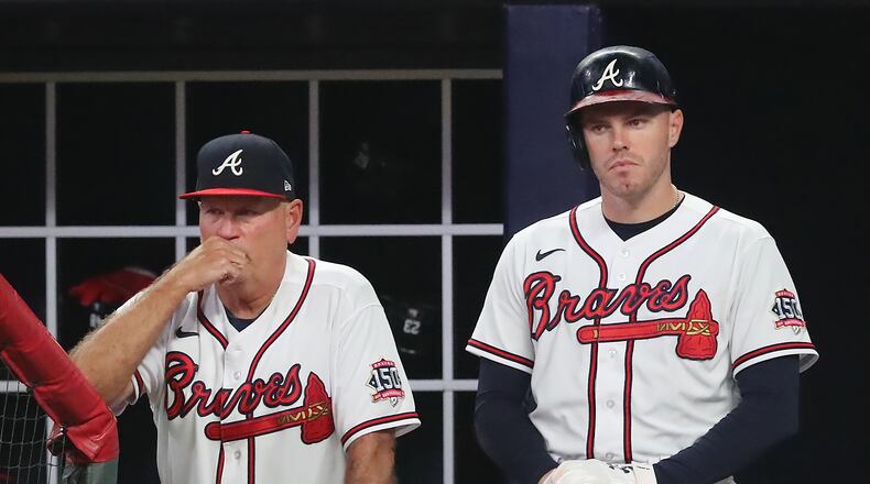 Michael Cunningham,: The Braves still are in firm control of the NL East with 36 games to go. AJC file photo