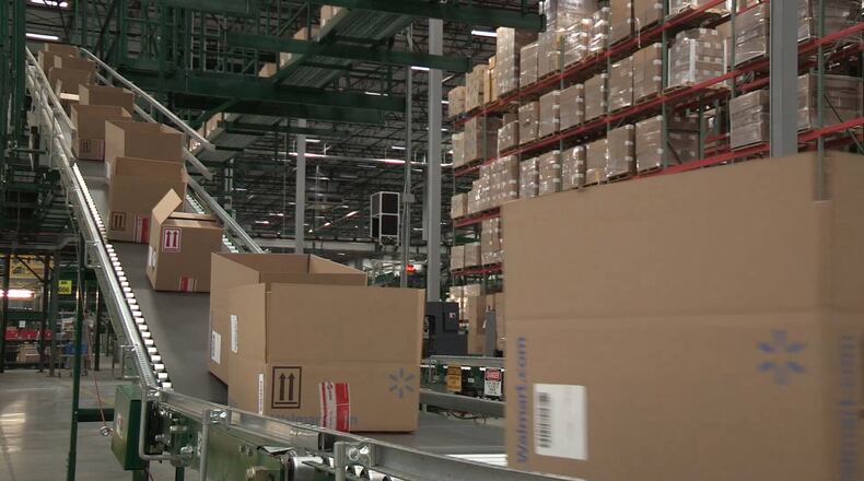 ASOS will expand its clothing warehouse in Union City, located near the Walmart fulfillment center shown here.