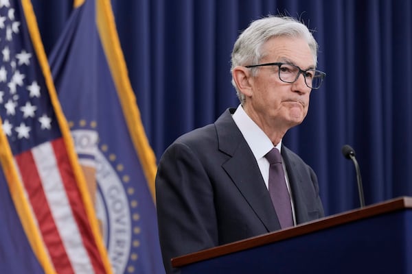 Federal Reserve Board Chairman Jerome Powell speaks during a news conference at the Federal Reserve in Washington, Wednesday, June 18, 2025. (AP Photo/Mark Schiefelbein)