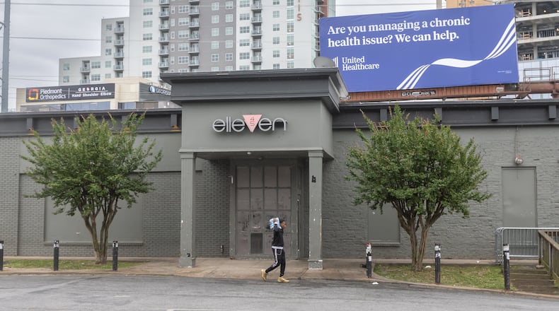 The Elleven45 nightclub on Peachtree Road in Buckhead has been sued by the parents of a 21-year-old university student fatally shot inside the premises on May 12. Two people died and four others were injured in the shooting. (John Spink/AJC)