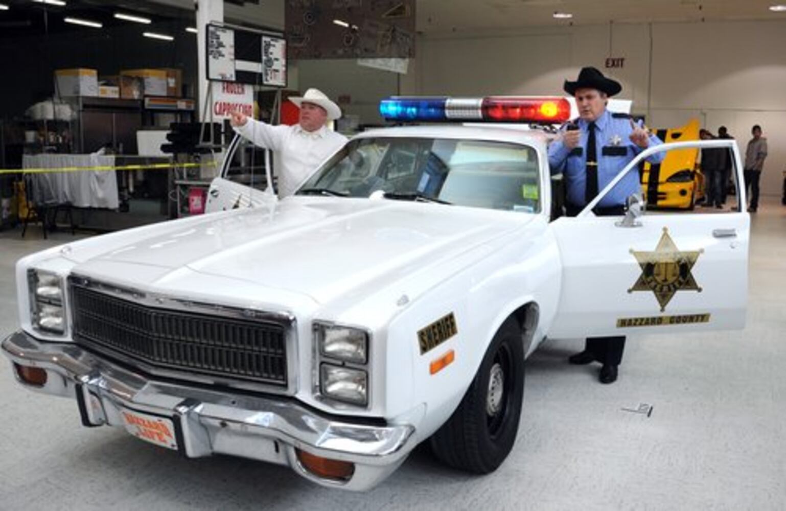 Cars on display at Cops and Rodders show