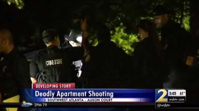 Police are searching for a shooter accused of killing a man in his car Tuesday night in southwest Atlanta. (Credit: Channel 2 Action News)