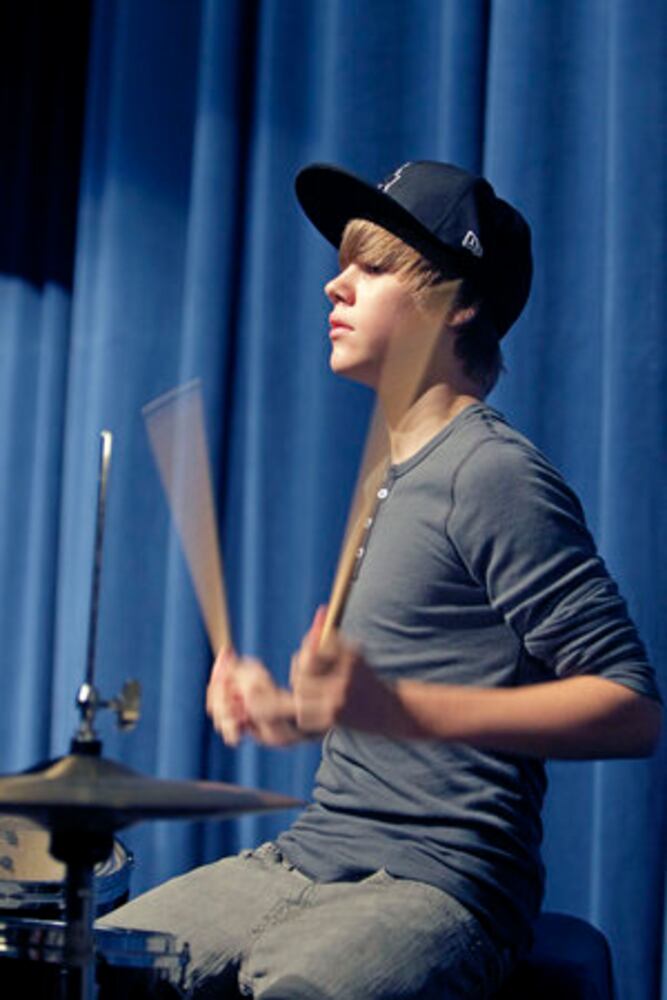 Justin Bieber surprises band camp