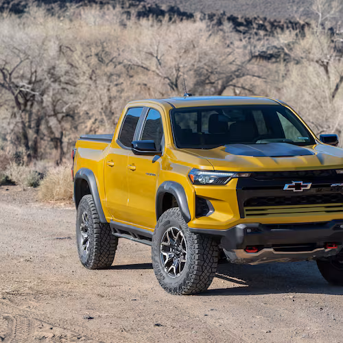 This photo provided by Chevrolet shows the Colorado ZR2 pickup. The ZR2 is the most capable version of the Colorado for going off-road. (Courtesy of General Motors via AP)