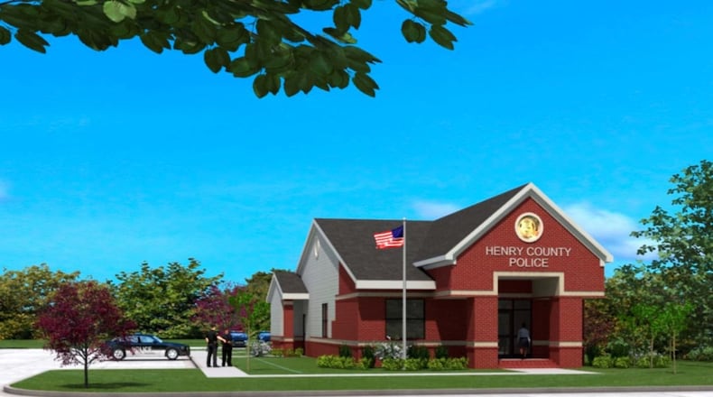 A rendering of the new police precinct at the Fairview complex.