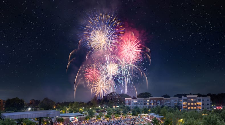 Sandy Springs' Stars & Stripes Fireworks Celebration will take place July 4, starting at 6 p.m. and features a concert by Don McLean. (Courtesy of Visit Sandy Springs)