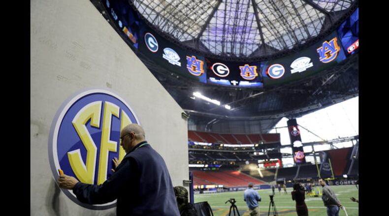 The SEC Championship football game is played annually in Mercedes-Benz Stadium.