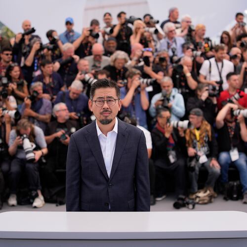Director Na Hong-jin poses for photographers at the photo call for the film 'Hope' during the 79th international film festival, Cannes, southern France, Monday, May 18, 2026. (AP Photo/John Locher)