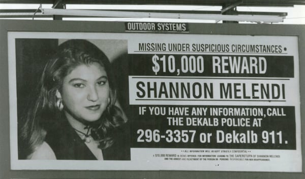 Emory University student Shannon Melendi appeared on Atlanta billboards after her disappearance in March 1994. (AJC file)