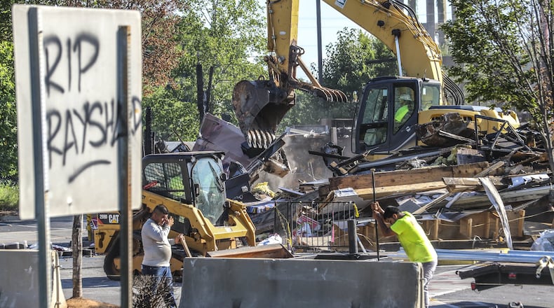 The Wendy’s where Rayshard Brooks was killed by Atlanta police was torn down in July 2020.