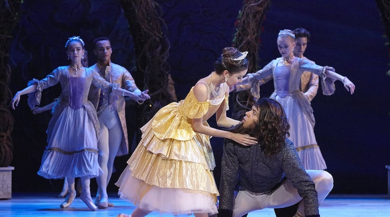 The Atlanta Ballet’s young second company, Atlanta Ballet 2, performed choreographer Bruce Wells’ one-hour children’s ballet “Beauty and the Beast” at City Springs. Contributed by Kim Kenney