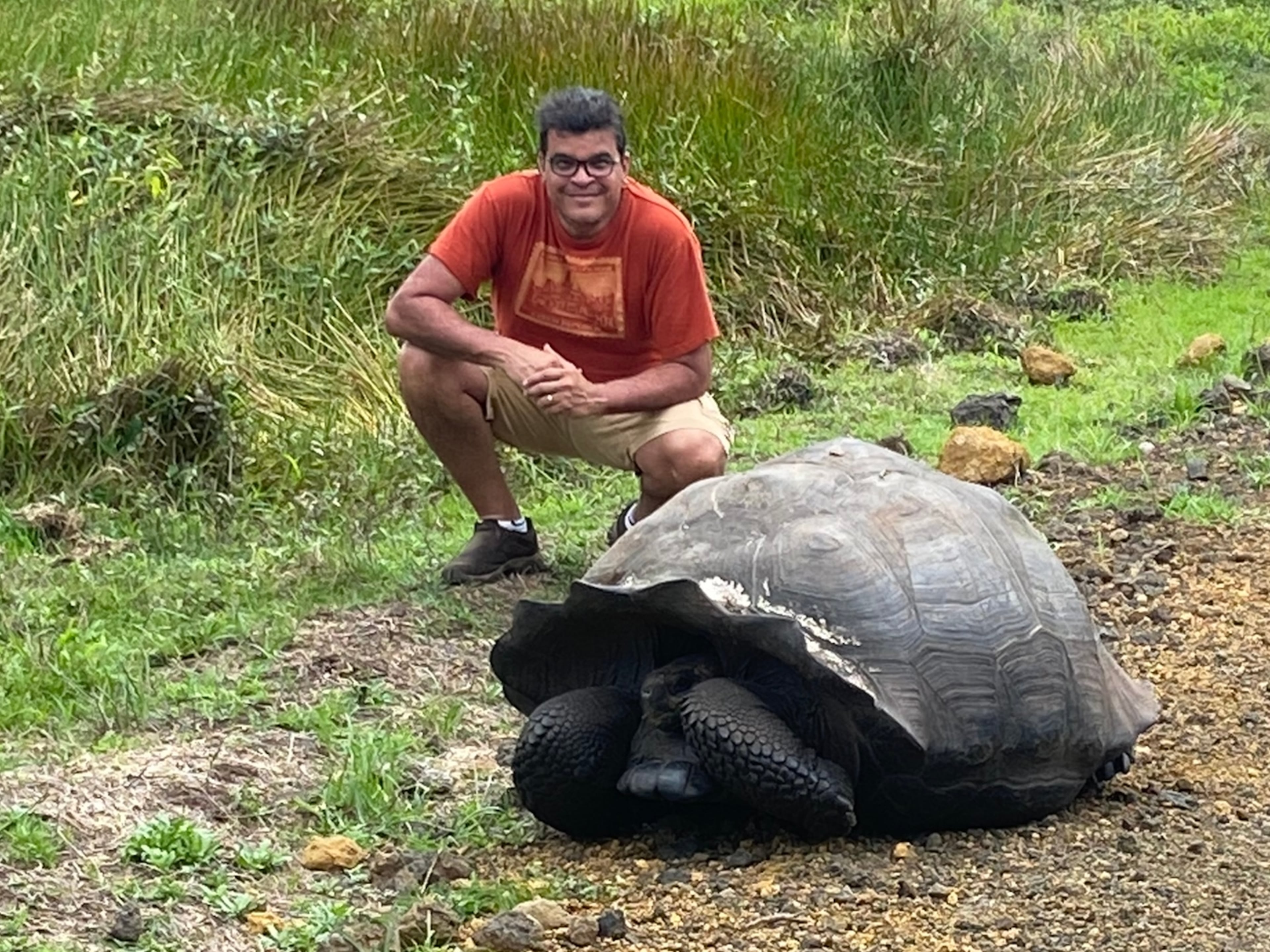 Dr. Sam Rivera, Zoo Atlanta’s vice president of animal health, in Galapagos. (Courtesy/Dr. Sam Rivera)