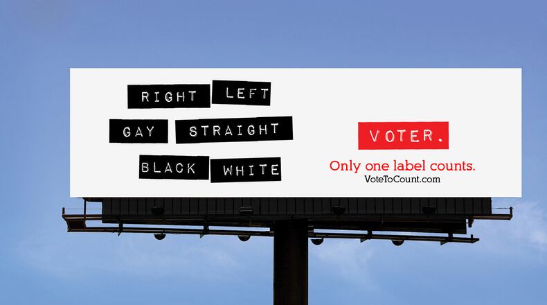 An example of the Outdoor Advertising Association of America’s new voter registration campaign, which is launching in Atlanta and other markets. Source: www.oaaa.org