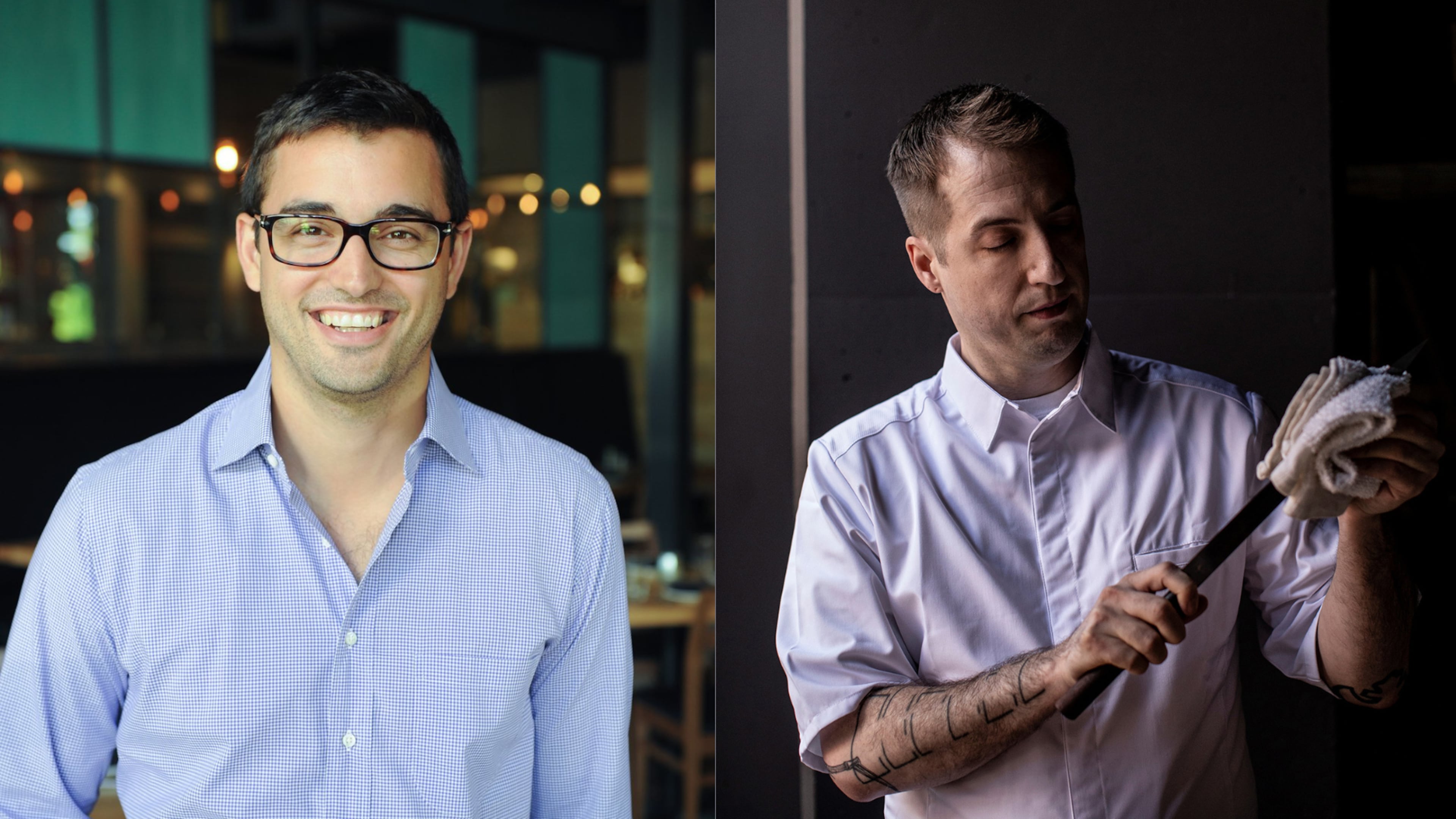 Fred Castellucci (left) of Castellucci Hospitality Group and chef J. Trent Harris (right) of Mujo will open their second restaurant Koshu Club early next year in Buckhead. (Courtesy of Becky Stein Photography, Heidi Harris)