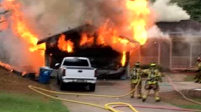 The home was burglarized just a day before it was set on fire, police said. (Credit: Channel 2 Action News)