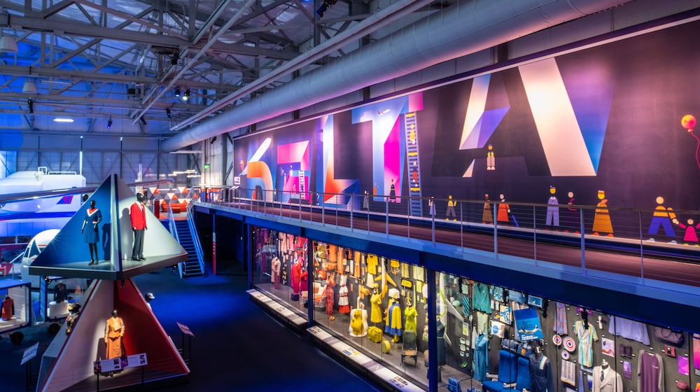 See the evolution of fashion in air travel and Delta Air Lines uniforms at the Delta Flight Museum. (Courtesy of Chris Rank)
