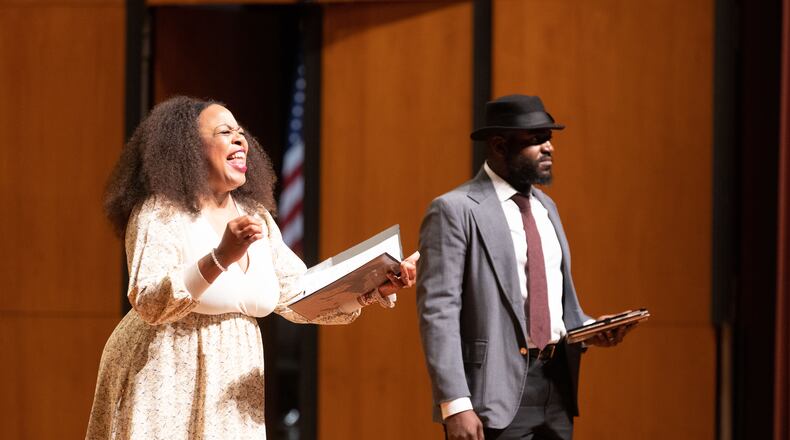 Maria Clark and Tyrone Webb perform in "Go On With That Wind" by Marcus Norris and Adamma Edo. The production won last year's 96-Hour Opera Project. Photo: Jeff Roffman