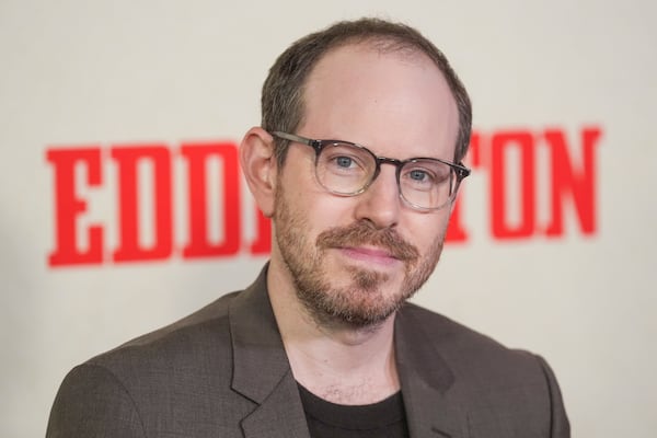 FILE - Ari Aster arrives at the premiere of "Eddington" on Thursday, June 26, 2025, at the DGA Theater Complex in Los Angeles. (AP Photo/Chris Pizzello, File)