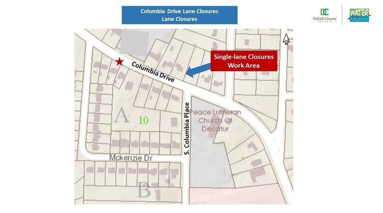 DeKalb County Department of Watershed Management will conduct sewer main inspections and repairs on Columbia Drive, between McKenzie Drive and South Columbia Place,. CONTRIBUTED