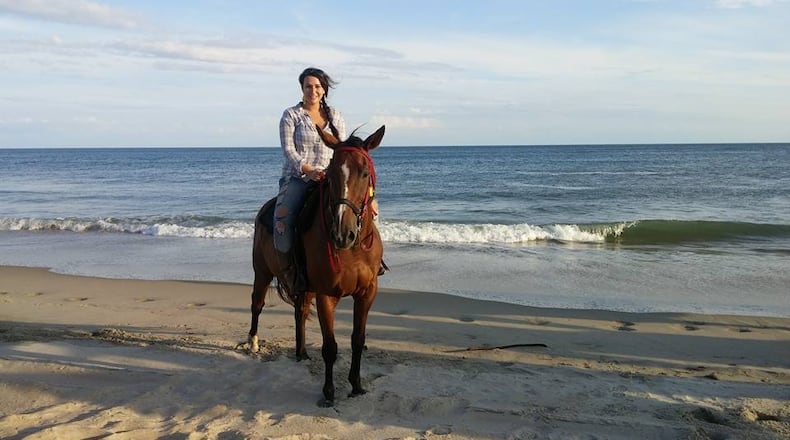 Horseback riding on the beach in the Outer Banks.